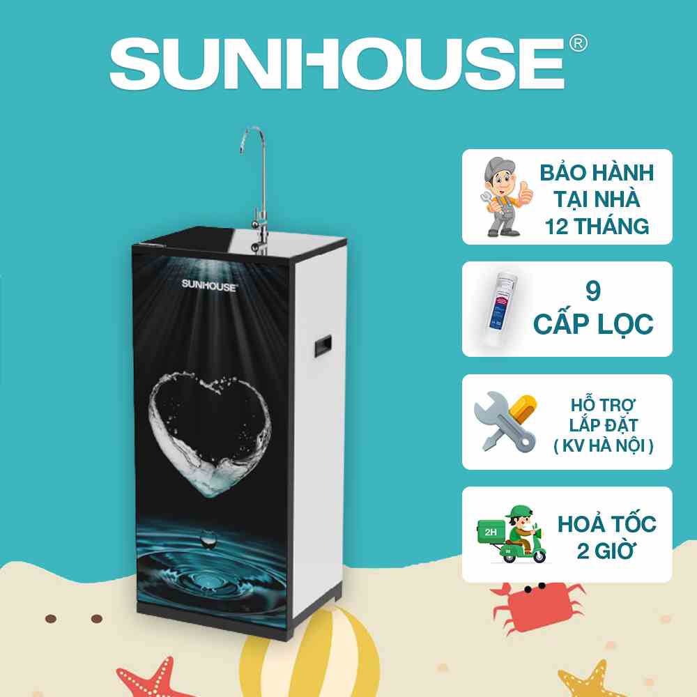 Hỗ trợ lắp đặt - Máy lọc nước R.O 9 lõi SUNHOUSE SHA8838K