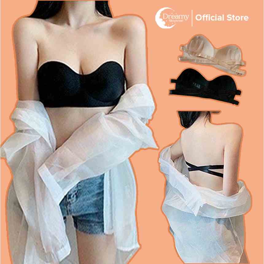 [Mã BMLT35 giảm đến 35K đơn 99K] Áo Bra Chống Tuột Mút Mỏng su trơn dây lưng sau Dreamy - A01 ( tặng kèm dây quai trong)