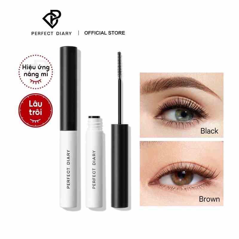 Mascara Chuốt Mi PERFECT DIARY Lâu Trôi Chống Thấm Nước Làm Dày Và Dài Mi Tự Nhiên Tiện Lợi 4.5g