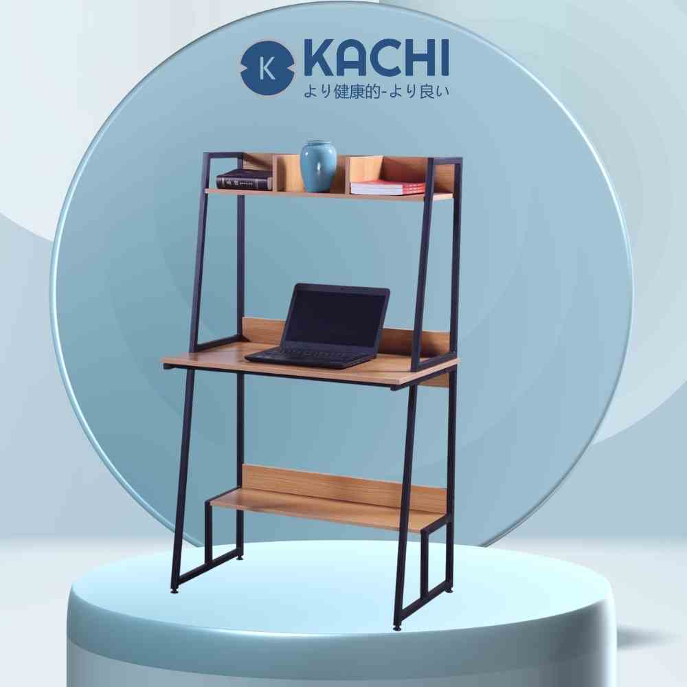 Bàn Máy Tính Chân Sắt Kèm Kệ Sách Kachi MK261