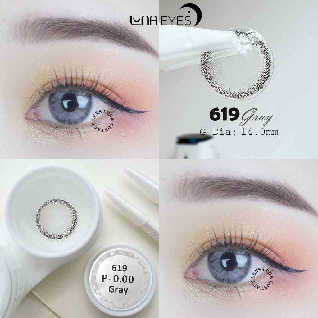 Kính áp tròng LUNA EYES 619 GRAY - Lens size nhỏ