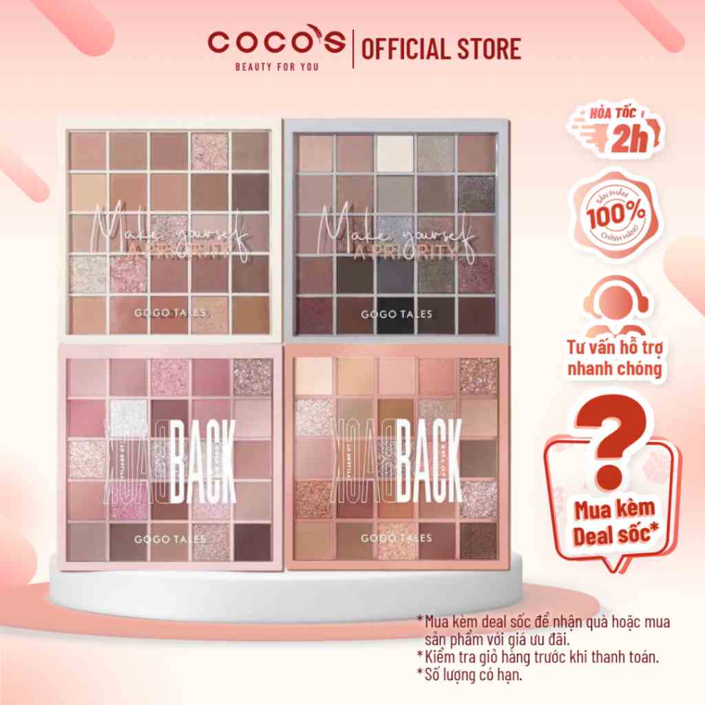 Bảng Phấn Mắt 25 Ô Makeup Cá Nhân Và Chuyên Nghiệp Gogo Tales 29.5g