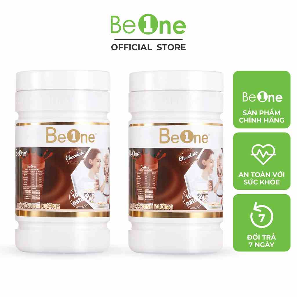 Combo 4 hộp Bột ngũ cốc dinh dưỡng BEONE giảm cân, tăng cân, lợi sữa Vị chocolate hộp 500gr