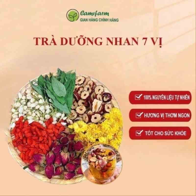 [Mã BMLTB35 giảm đến 35K đơn 99K] Trà dưỡng nhan 7 vị Camifarm detox, thanh lọc cơ thể, ngủ ngon