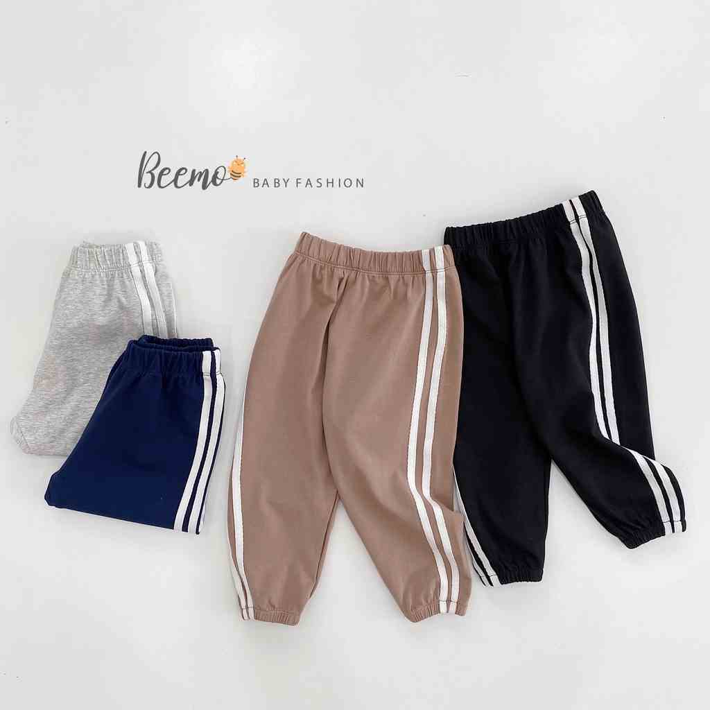 Quần dài thể thao cho bé trai, bé gái BEEMO, Chất liệu cotton 4 chiều, dáng basic năng động B198