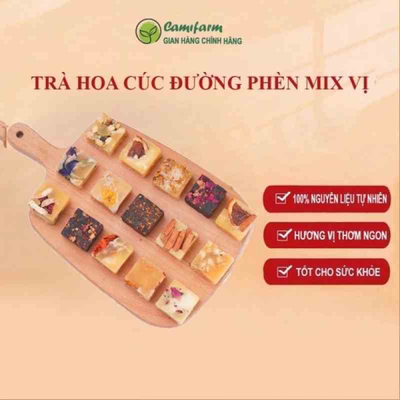 [Mã BMLTB35 giảm đến 35K đơn 99K] Trà Hoa Cúc Đường Phèn Mix vị Camifarm 20g giúp giữ dáng, đẹp da, thanh lọc cơ thể