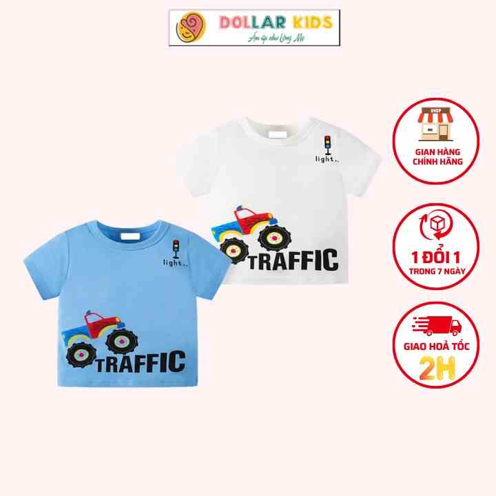 Áo Thun Cho Bé  Hãng Dollarkidsvải 100% Cotton Co Giãn Thoáng Mát Thấm Hút Mồ Hôi