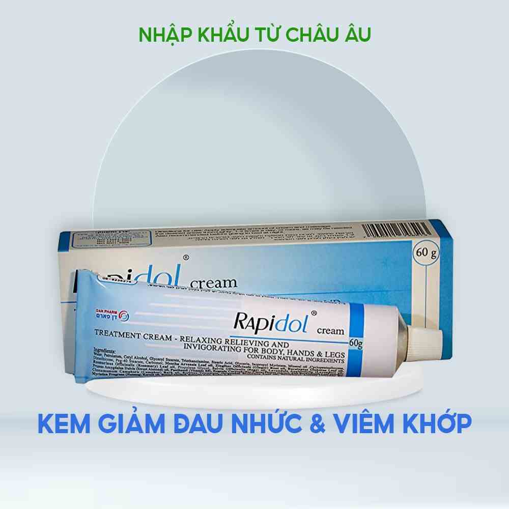 Kem bôi giảm đau nhức và viêm khớp RAPIDOL Dan pharm Tube 60g xuất xứ ISRAEL - POLIPHARM