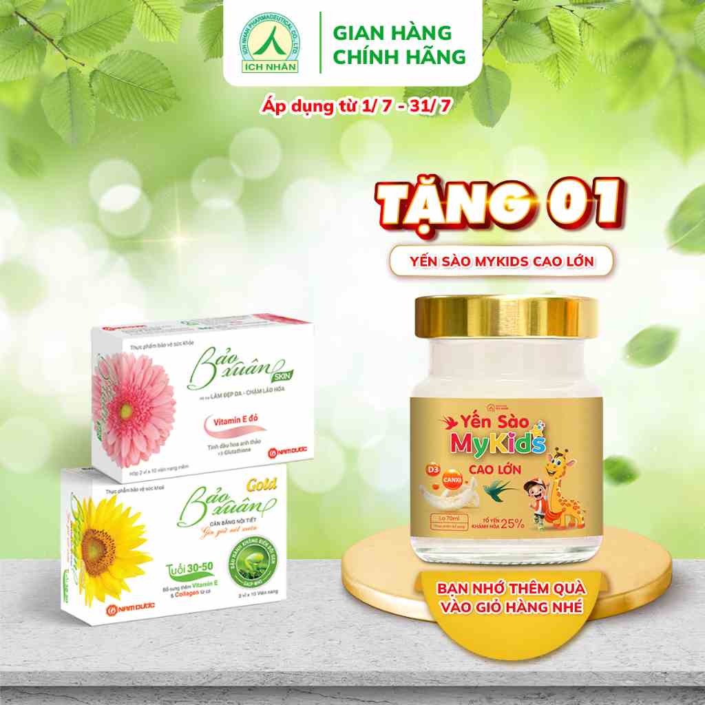 Combo Bảo Xuân Gold + Bảo Xuân Skin Tăng Cường Nội Tiết Tố Nữ, Làm Đẹp Da, Chống Lão Hóa, Kéo Dài Tuổi Xuân