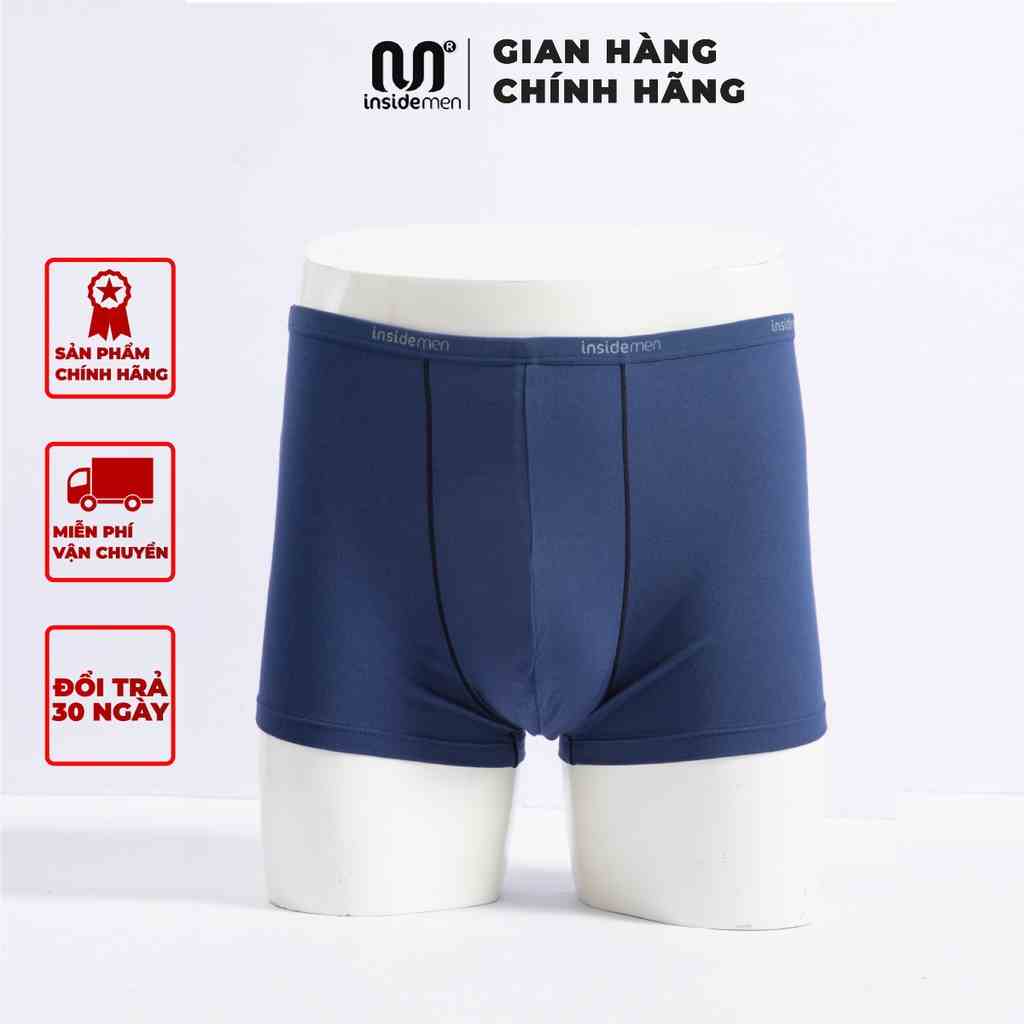 Quần sịp đùi Boxer nam cao cấp INSIDEMEN cạp chun co giãn tiện lợi truyền thống thiết kế gọn nhẹ kháng khuẩn IBX006