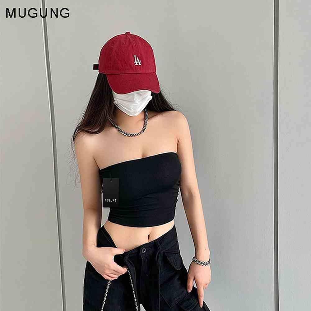 Áo ống quây croptop Mugung Áo ống 2 lớp co giãn A10A