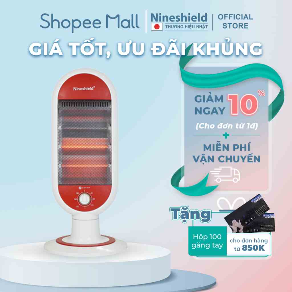 [Mã BMLTB200 giảm đến 100K đơn 499K] Máy sưởi Halogen Nineshield NS05SH