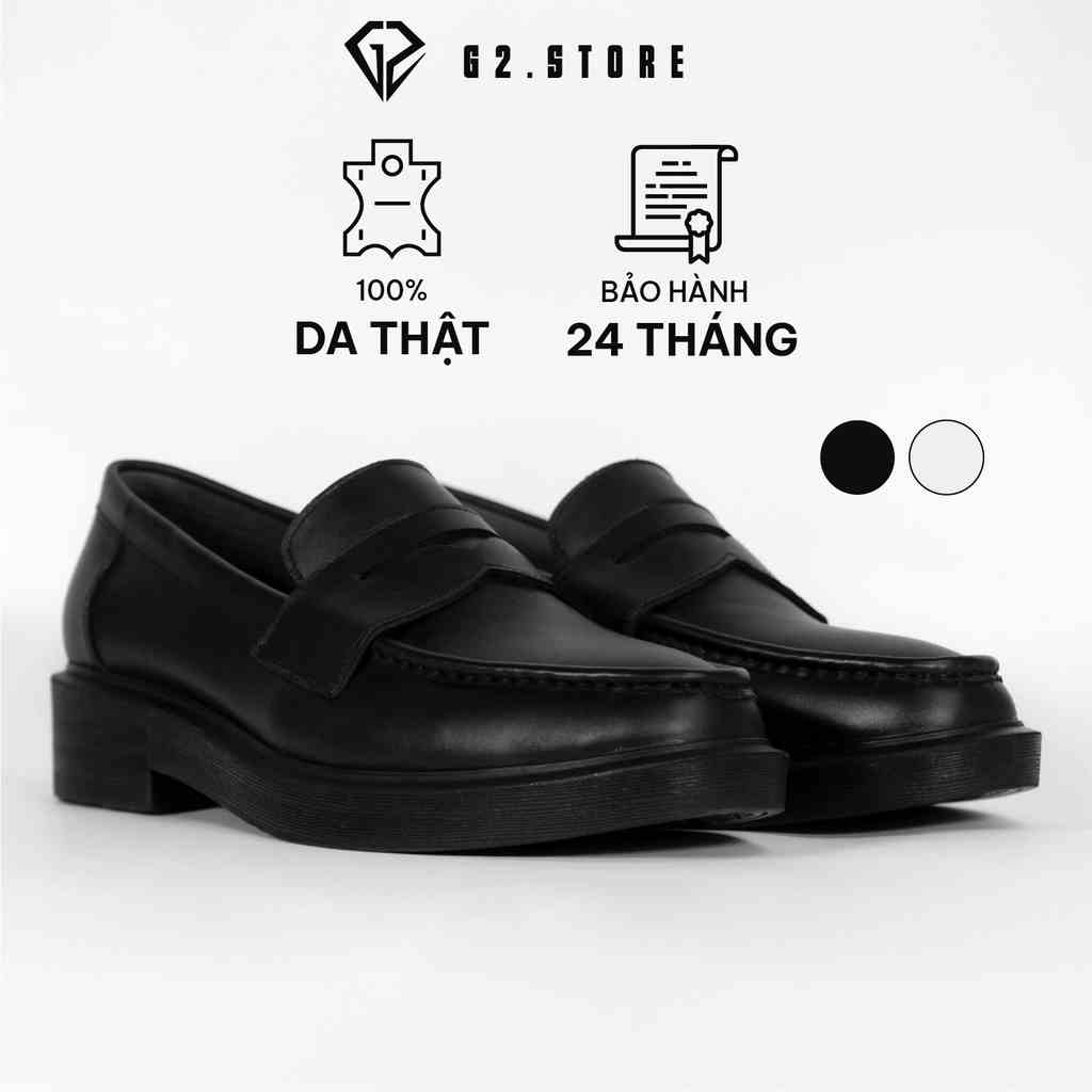 Giày lười nam G2 Loafer giày tây công sở trẻ trung bằng da cao cấp chính hãng có độn đế 4cm thích hợp quần âu đi làm