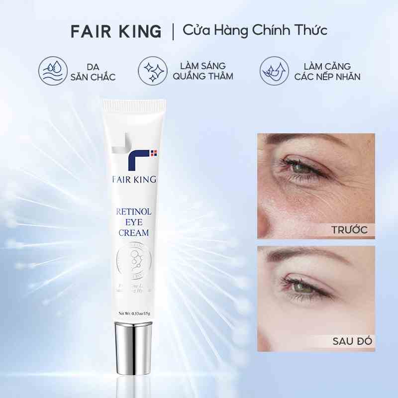 Kem Dưỡng Da Mắt FAIR KING Retinol Chống Lão Hóa Xóa Mờ Nếp Nhăn Dưỡng Ẩm Làm Trắng Giảm Quầng Thâm 15g