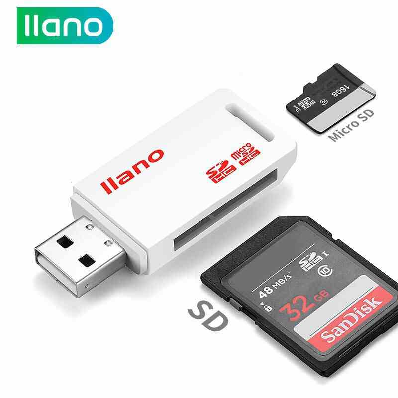 Đầu đọc thẻ nhớ TF/SD LLANO 2 trong 1 nhỏ gọn tiện lợi