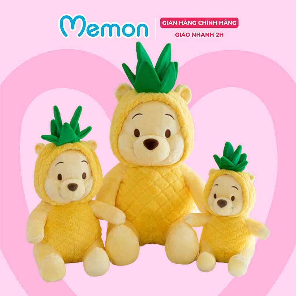 Gấu Bông Pooh Mặc Áo Quả Dứa Mềm Mại Cao Cấp Memon