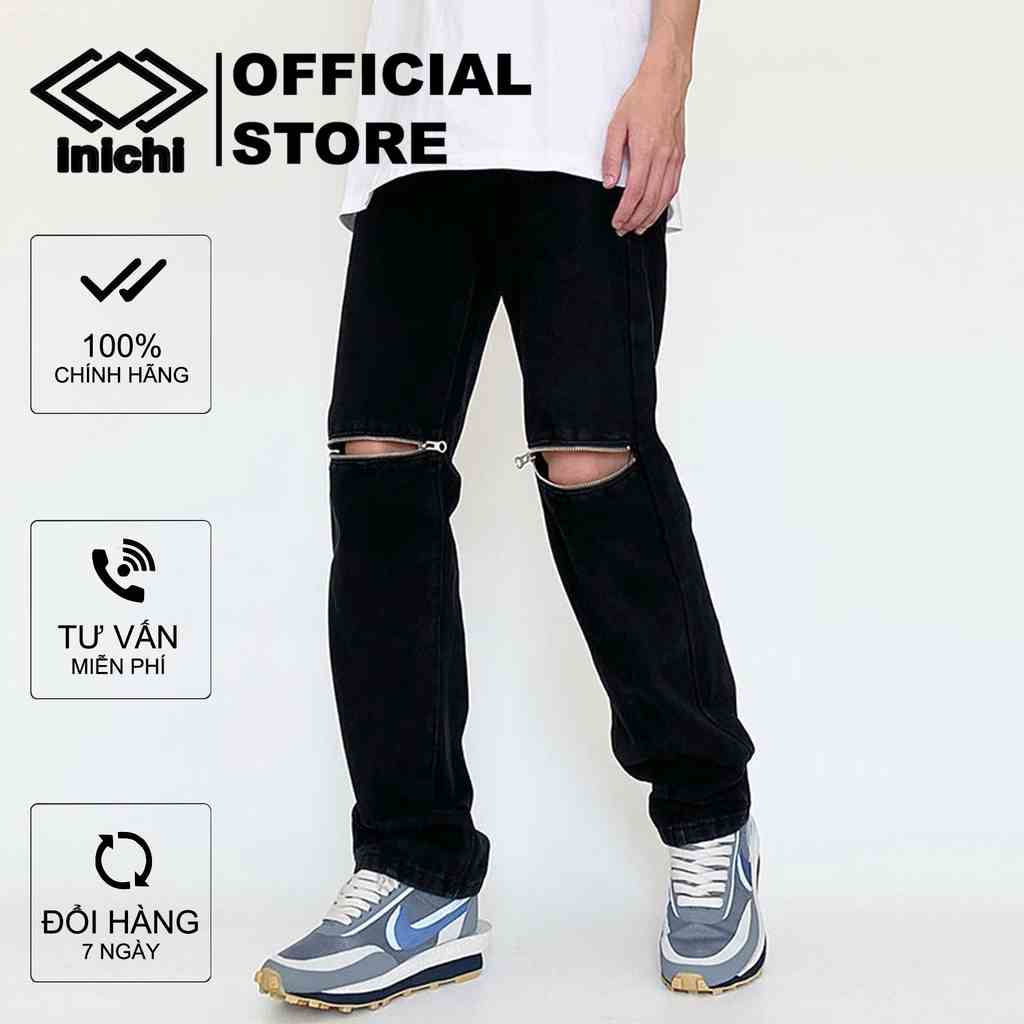 [Mã BMLT30 giảm đến 30K đơn 299K] Quần baggy jeans thời trang INICHI Q1101 khóa gối