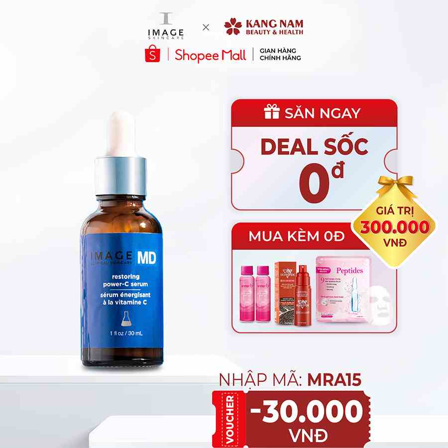 Tinh Chất Trắng Sáng Và Tái Tạo Da 2 Trong 1 Image MD Restoring Power-C Serum 30ml