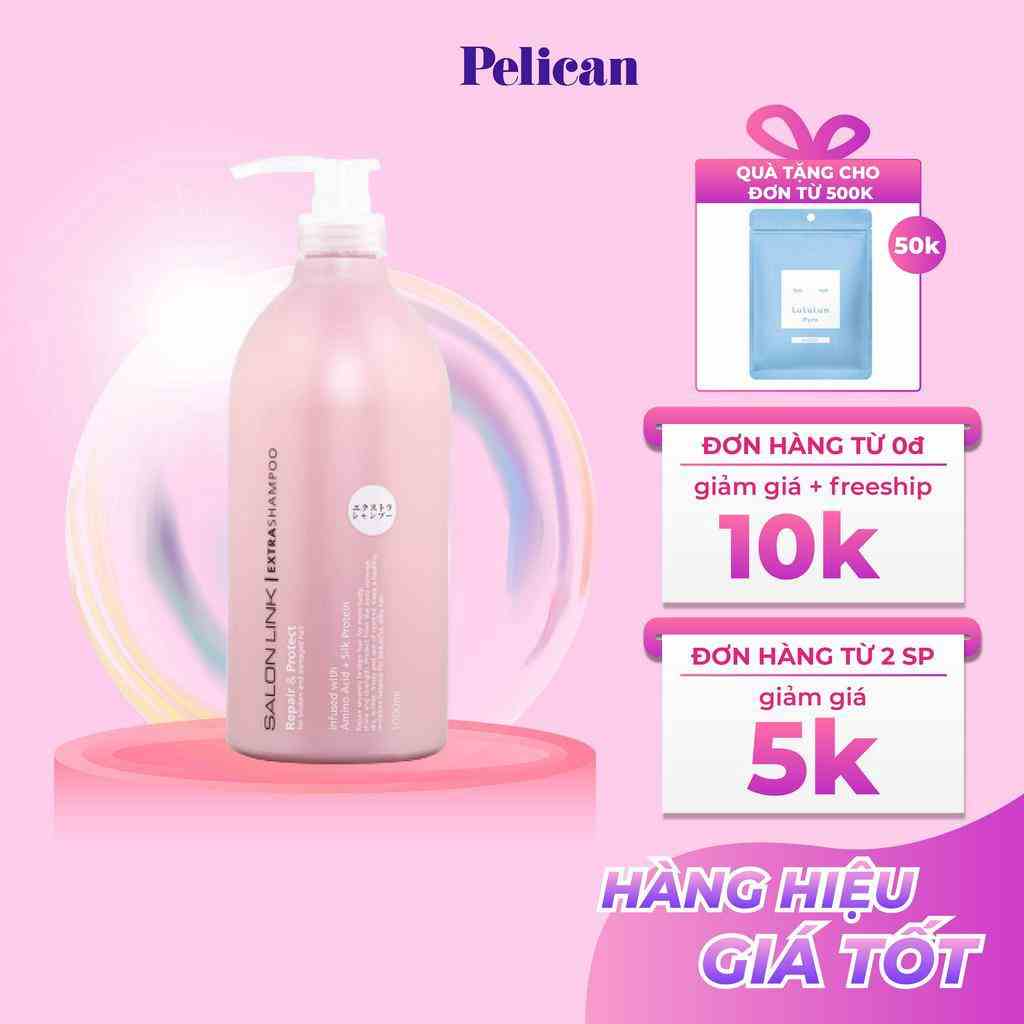 Bộ dầu gội xả Kumano Salon Link Extra 1000ml Nhật Bản cung cấp dưỡng chất giúp tóc mềm mượt