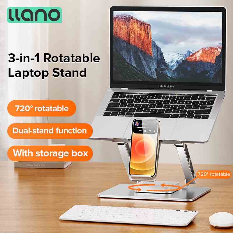 Giá Đỡ Laptop Bằng Hợp Kim Nhôm Xoay 360 Độ Tiện Dụng° Giá Đỡ Điện Thoại Để Bàn Có Thể Điều Chỉnh Xoay Tiện Dụng