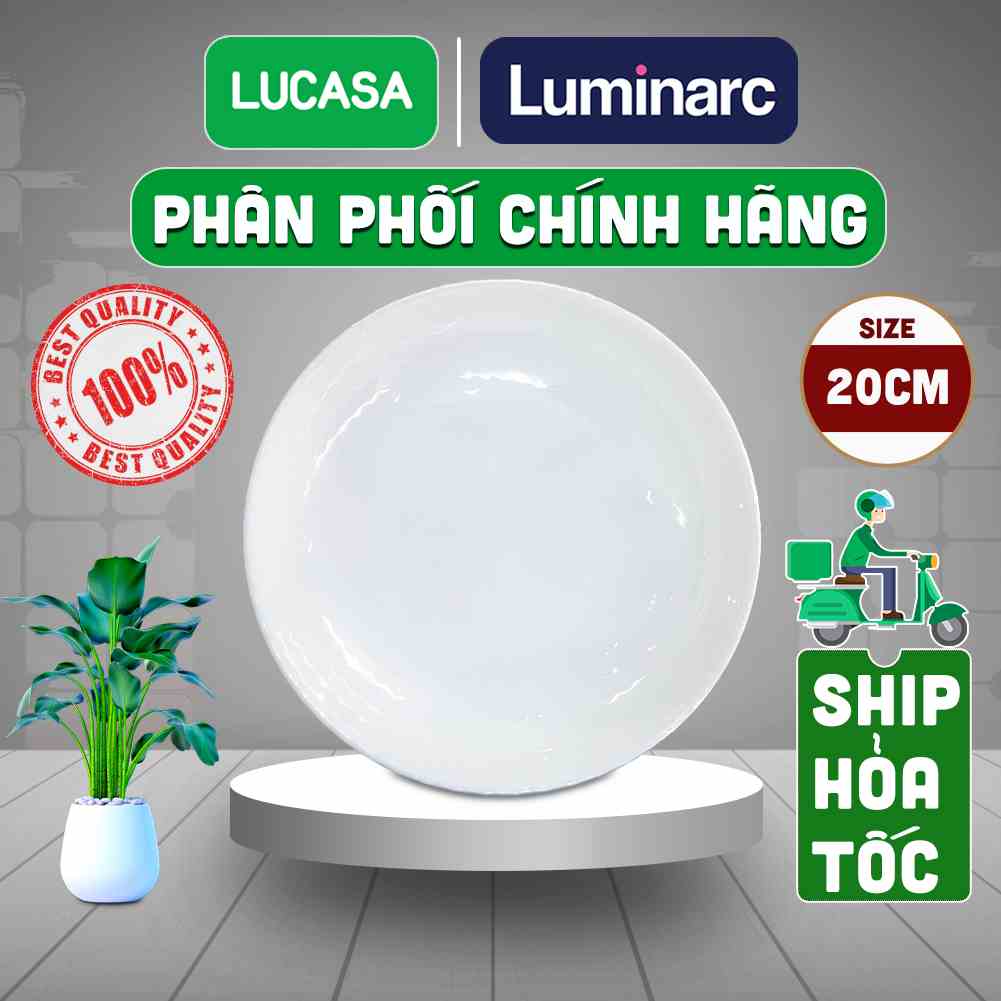 [Mã BMLTA35 giảm đến 35K đơn 99K] Đĩa sâu Thủy Tinh Luminarc Diwali Precious 20cm - L1664 | Phân Phối Chính Hãng