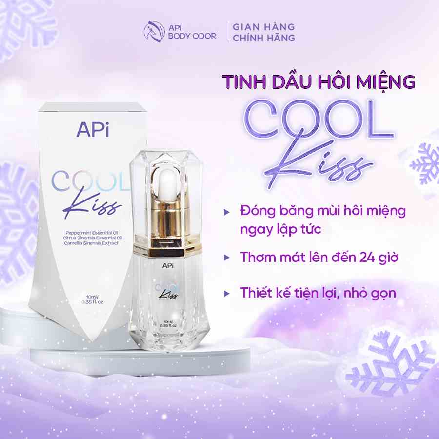 Tinh dầu hôi miệng Cool Kiss - Khử mùi hôi miệng, đóng băng mùi hôi miệng APi - Ngăn ngừa vấn đề răng miệng