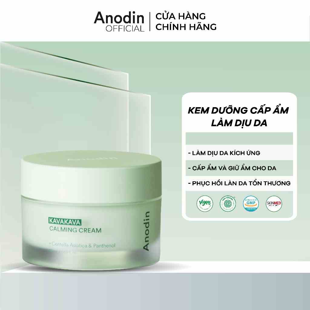 Kem dưỡng siêu cấp ẩm và làm d.ịu da Anodin Kavakava Calming Cream 50g - Hàn Quốc Chính Hãng