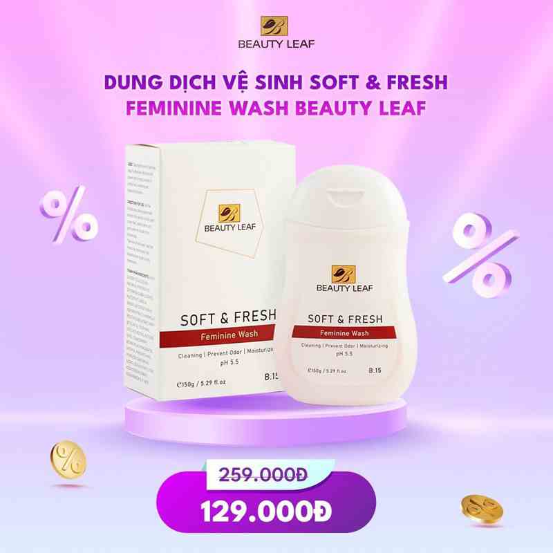 [GOLDEN HEALTH] Dung Dịch Vệ Sinh Soft & Fresh Feminine Wash Beauty Leaf 100ml (PH 5.5)