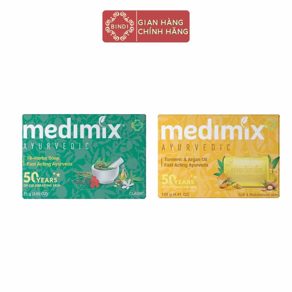 Combo xà phòng Medimix 18 loại thảo dược 125g/bánh - Nghệ Argan 125g/bánh