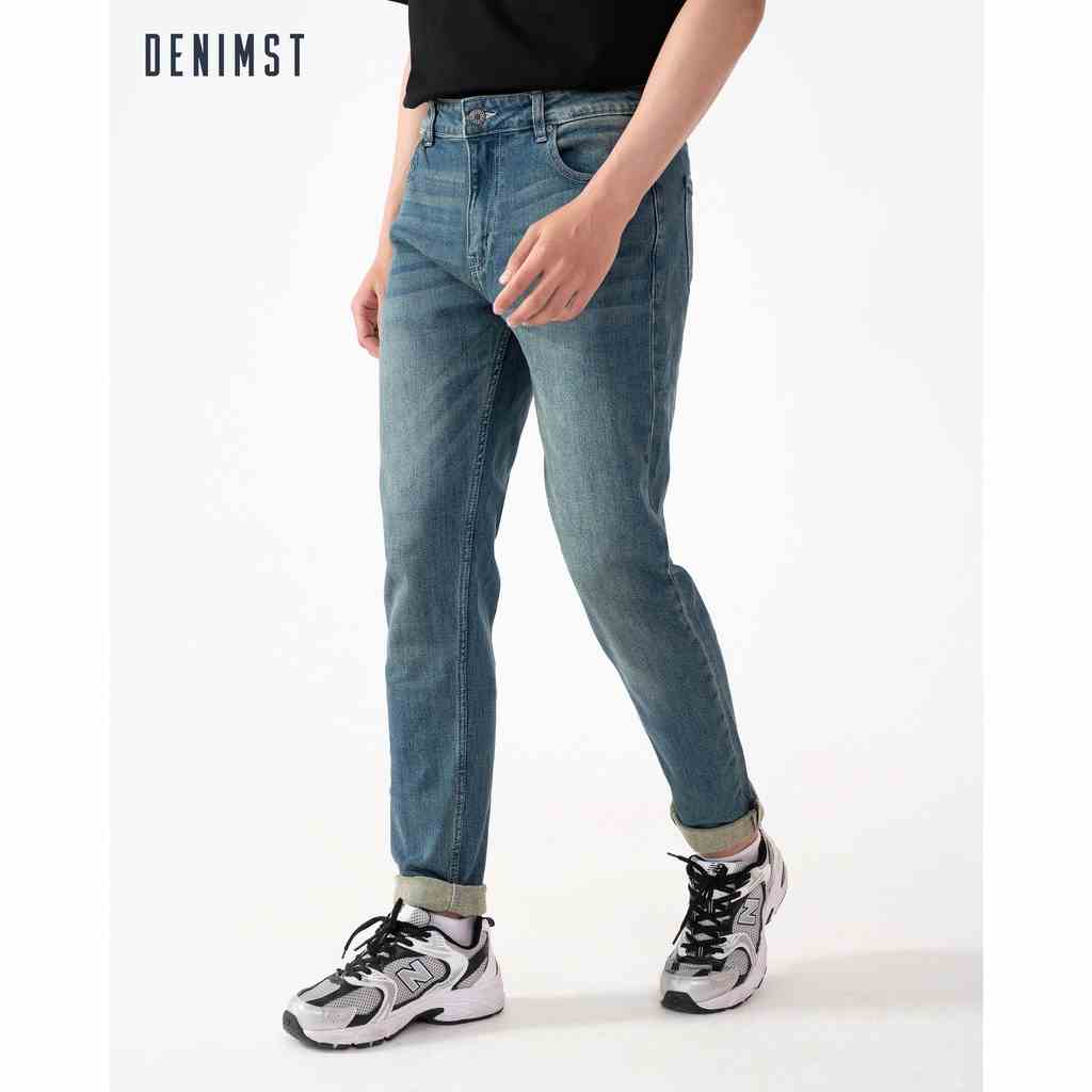 Quần Jeans Nam Xanh Đậm Cao Cấp DENIMST 1021, Dáng Slim Fit