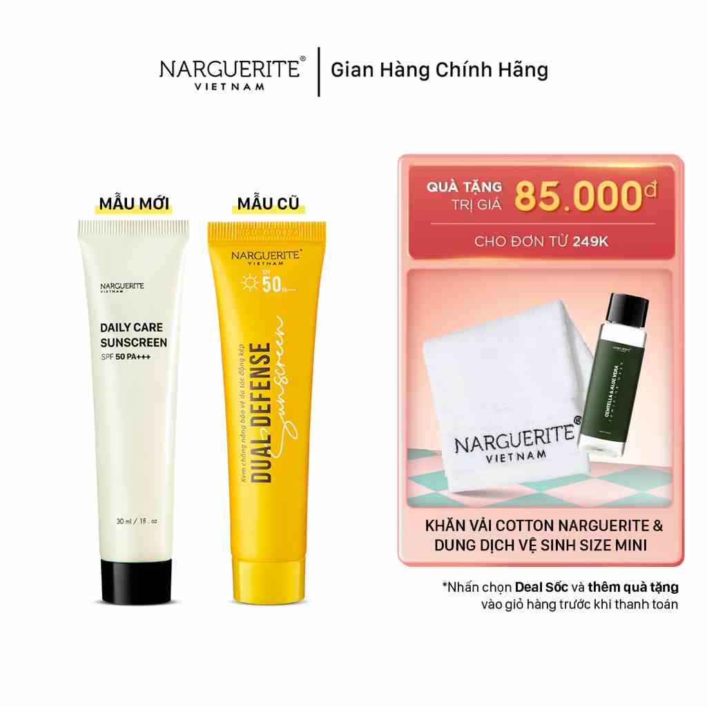 Kem chống nắng nâng tông chống ánh sáng xanh Narguerite SPF 50 PA+++ 30ml