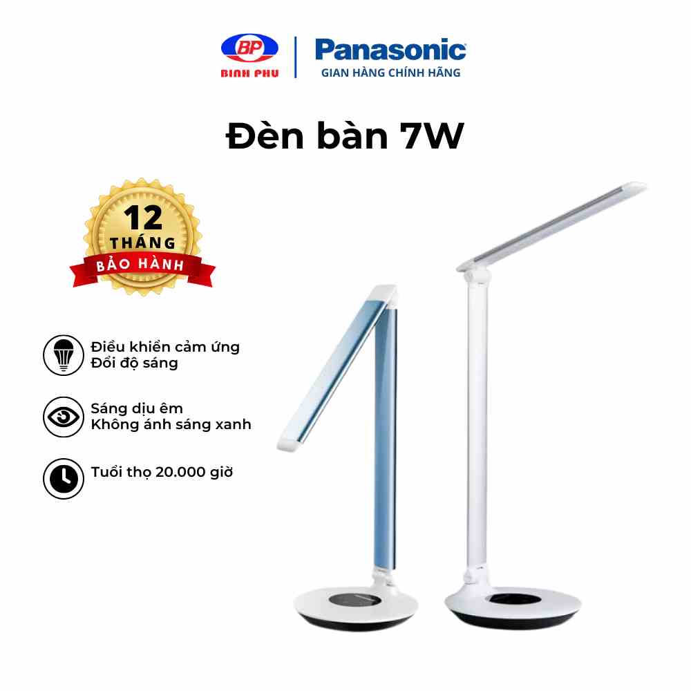 Đèn Bàn Panasonic Desk Stand 7W – Chip led RGO không ánh sáng xanh, tối ưu cường độ sáng cho mắt, chất liệu nhôm bền bỉ