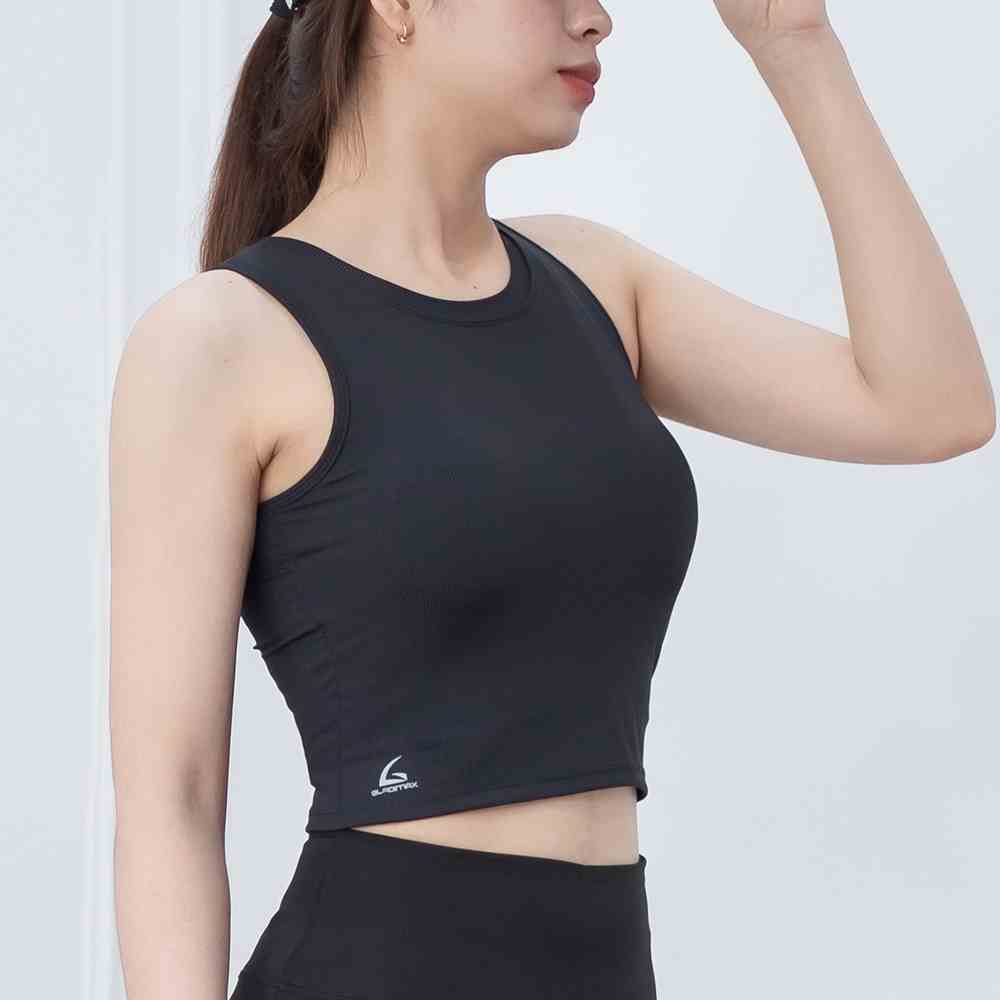 Áo bra thể thao Gladimax Bra Mix-Top Trendy chất bamboo co giãn thoáng mát, có sẵn đệm mút hỗ trợ tập luyện hiệu quả