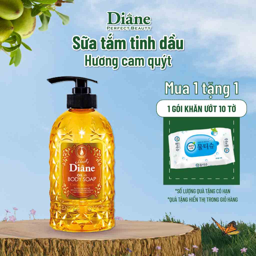 [Mã BMLTB35 giảm đến 35K đơn 99K] Sữa tắm giàu độ ẩm Moist Diane Oil in Body Soap Citrus Bouquet - 500ml