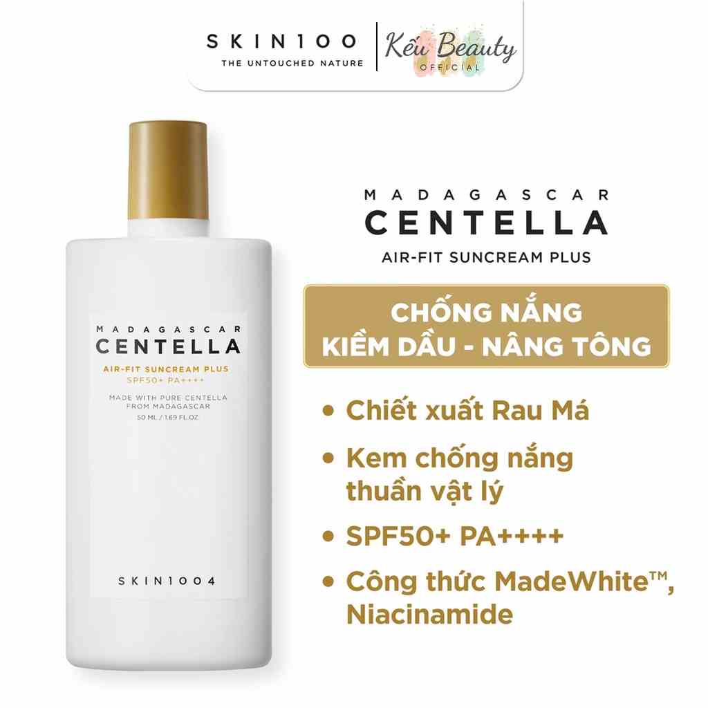 Kem Chống Nắng Dưỡng Da & Ngừa Mụn Skin1004 Madagascar Centella Air-fit Suncream Plus SPF50+ PA++++ 50ml