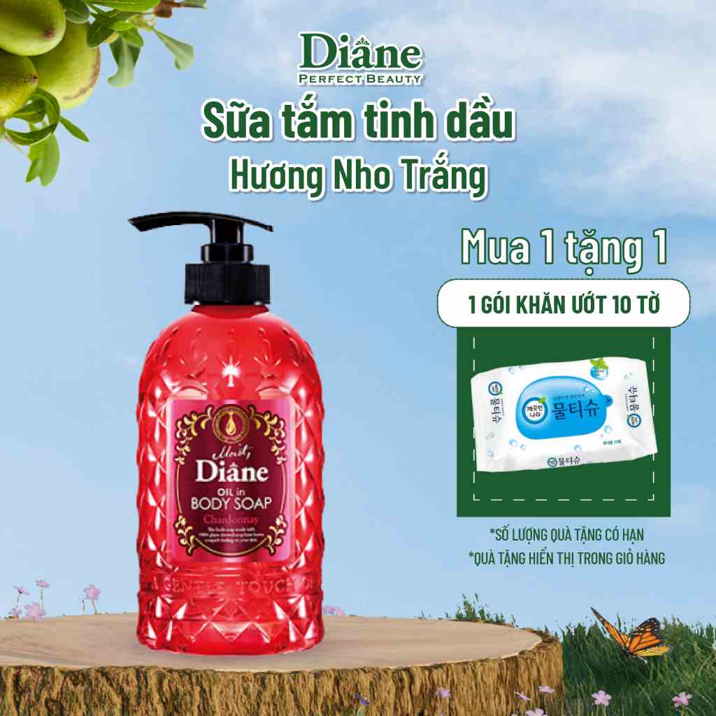 [Mã BMLTB35 giảm đến 35K đơn 99K] Sữa tắm tinh dầu giàu độ ẩm Moist Diane Oil in Body Soap Chardonnay- 500ml