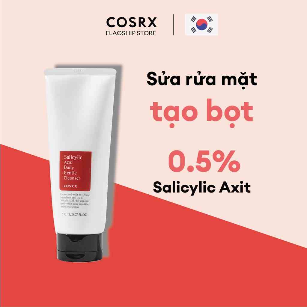 [Mã BMTTC60K giảm đến 60K đơn 50K] Sửa rửa mặt COSRX Salicylic Acid Daily Gentle Cleanser