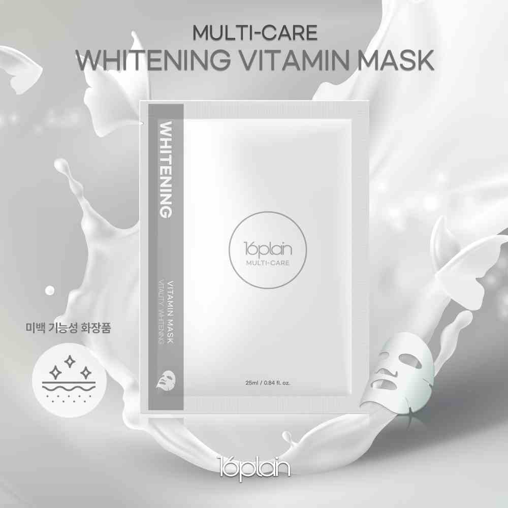 [Mã BMLTA35 giảm đến 35K đơn 99K] Mặt nạ trắng da, ngừa mụn 16plain Multi-care whitening vitamin Mask 25ml