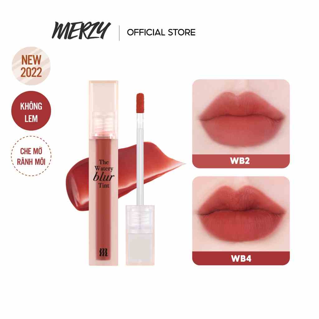 Son Kem Lì Mịn Mượt Merzy The Watery Blur Tint 4ml