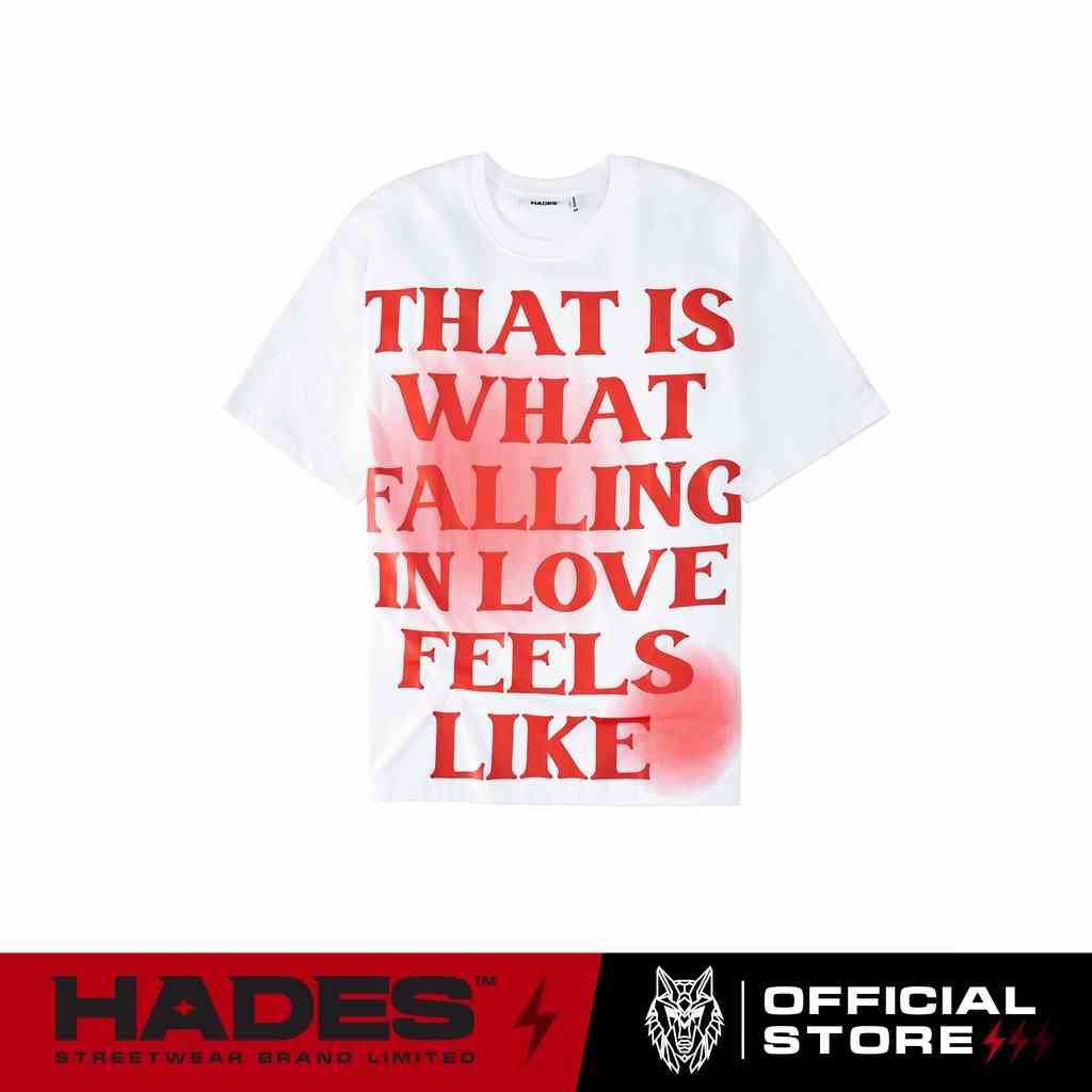 Áo Thun Tay Lỡ Unisex FALL IN LOVE 100% Cotton - HADES Brand Chính Hãng