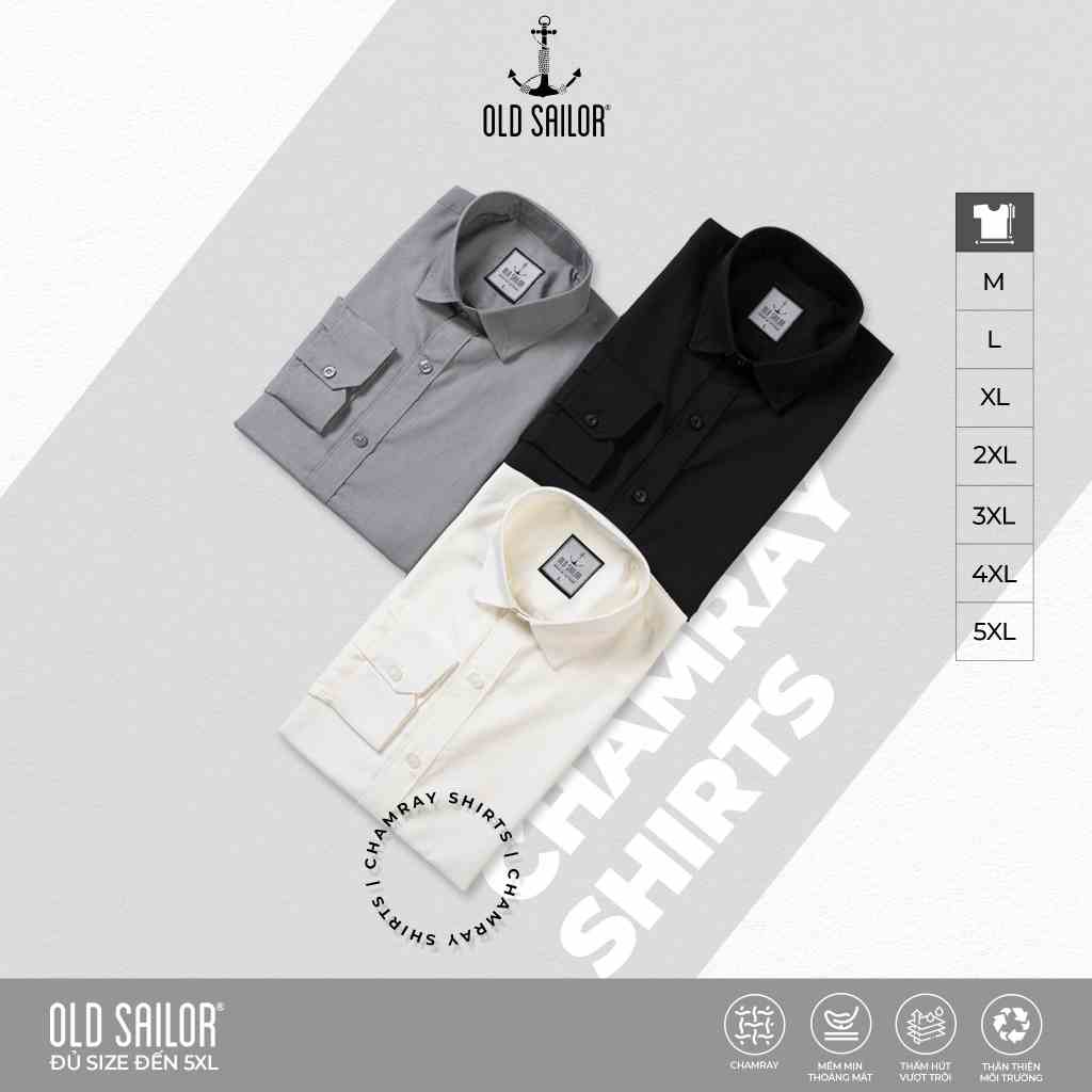 Áo Sơ Mi Nam OLD SAILOR Thiết Kế Tay Dài Chất Cotton Mềm Mại Dễ Chịu Big Size