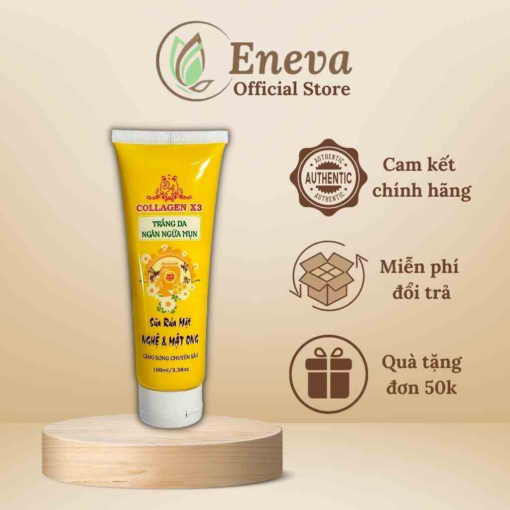 Sữa Rửa Mặt Collagen X3 Nghệ Mật Ong Mỹ Phẩm Đông Anh Chính Hãng 100ml – Sữa Rửa Mặt Sạch Sâu Dưỡng Trắng Da