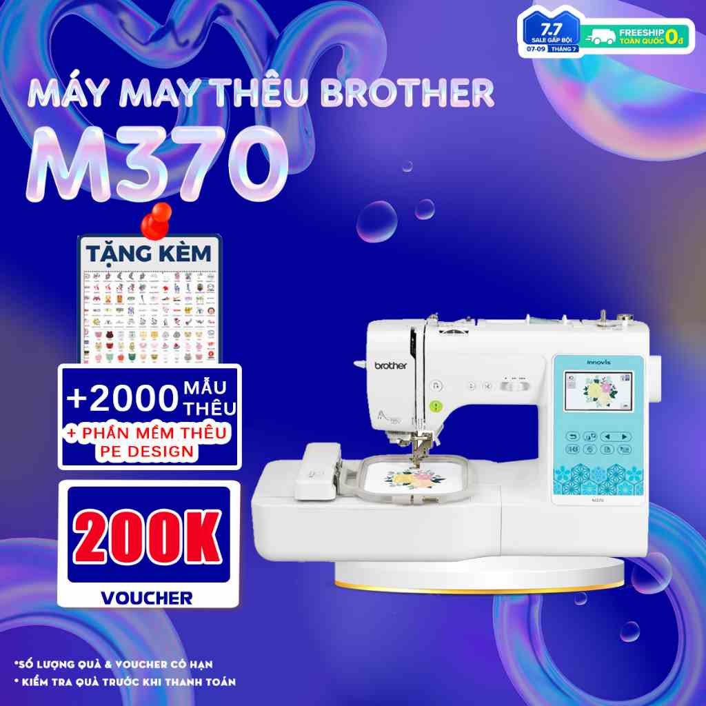 Máy May và Thêu 2 trong 1 Brother M370 - Hàng Chính Hãng