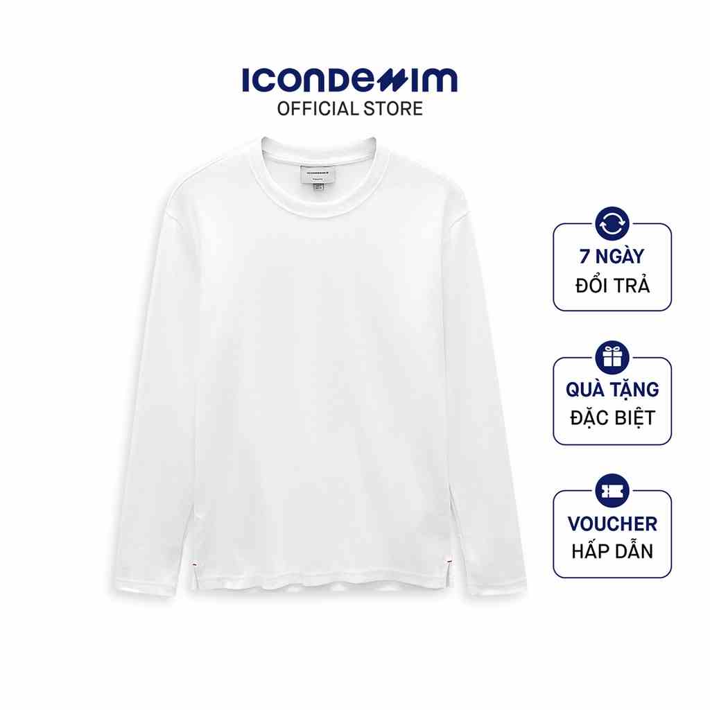 Áo Thun Nam Tay Dài Cổ Tròn ICONDENIM Form Rộng Basic Giữ Nhiệt Co Dãn Thấm Hút Tốt  ATID0171