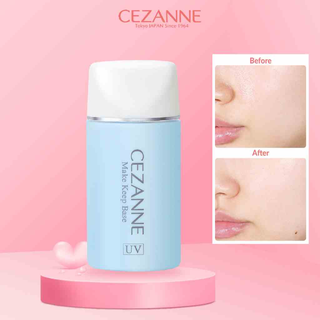 Kem lót trang điểm Cezanne Make Keep Base Nhật Bản kiềm dầu nâng tone che lỗ chân lông 30ml