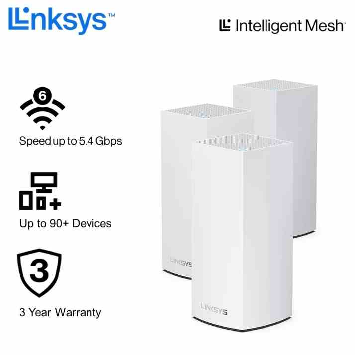 Bộ Phát WiFi LINKSYS Atlas Pro 6 Dual-Band Mesh WiFi System MX5501 / MX5502 / MX5503, chuẩn Wifi AX, tốc độ 5400Mbps