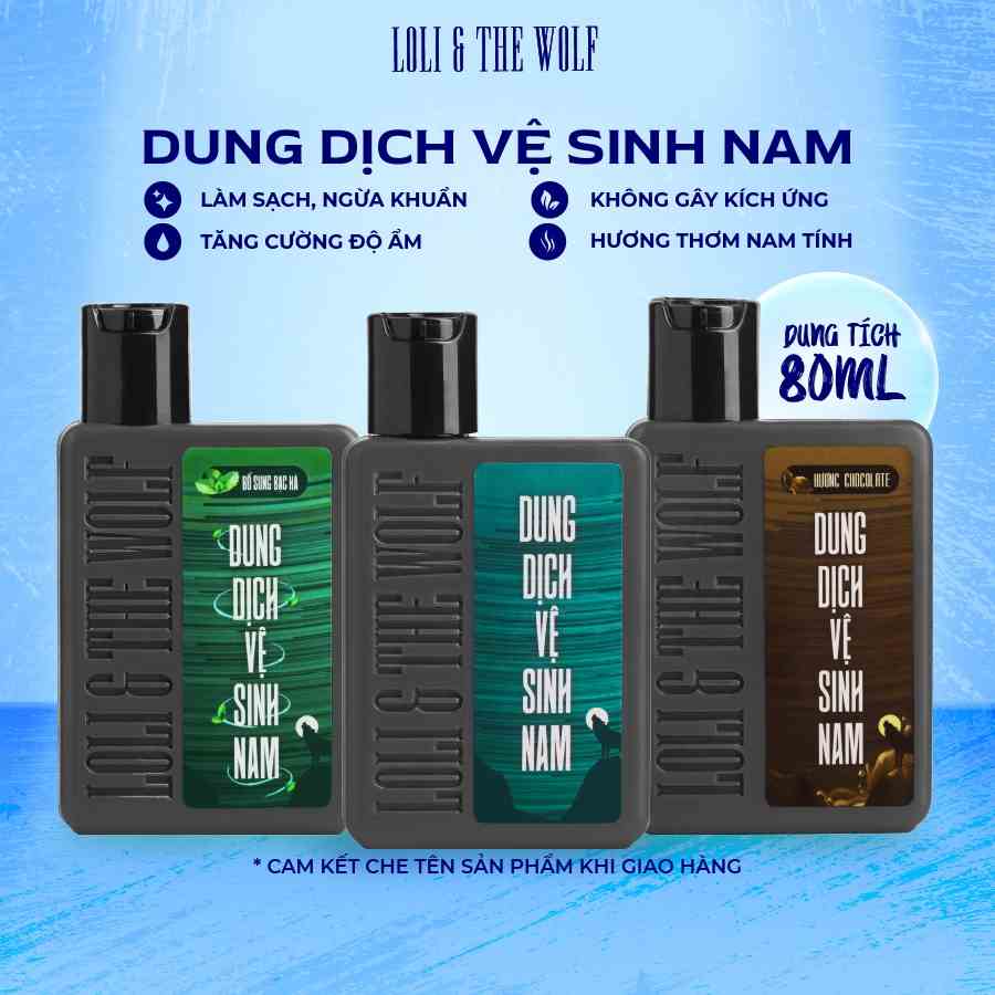 Dung Dịch Vệ Sinh Nam Loli The Wolf Chai 80ml Hương Thơm Nam Tính Khử Mùi Tốt Chính Hãng