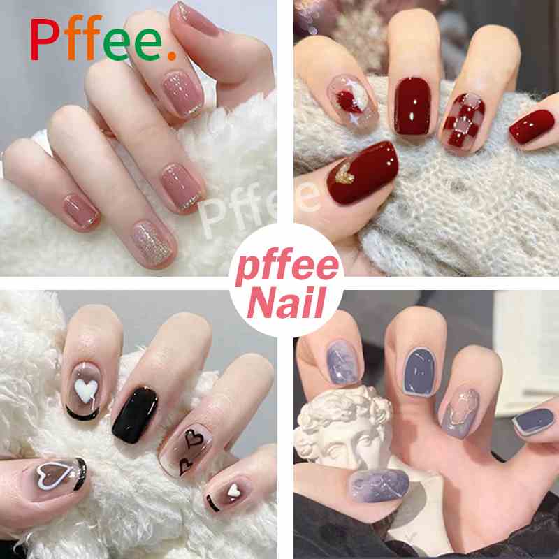 Set 24 móng tay giả PFFEE dạng ấn nhanh khô chuyên dụng