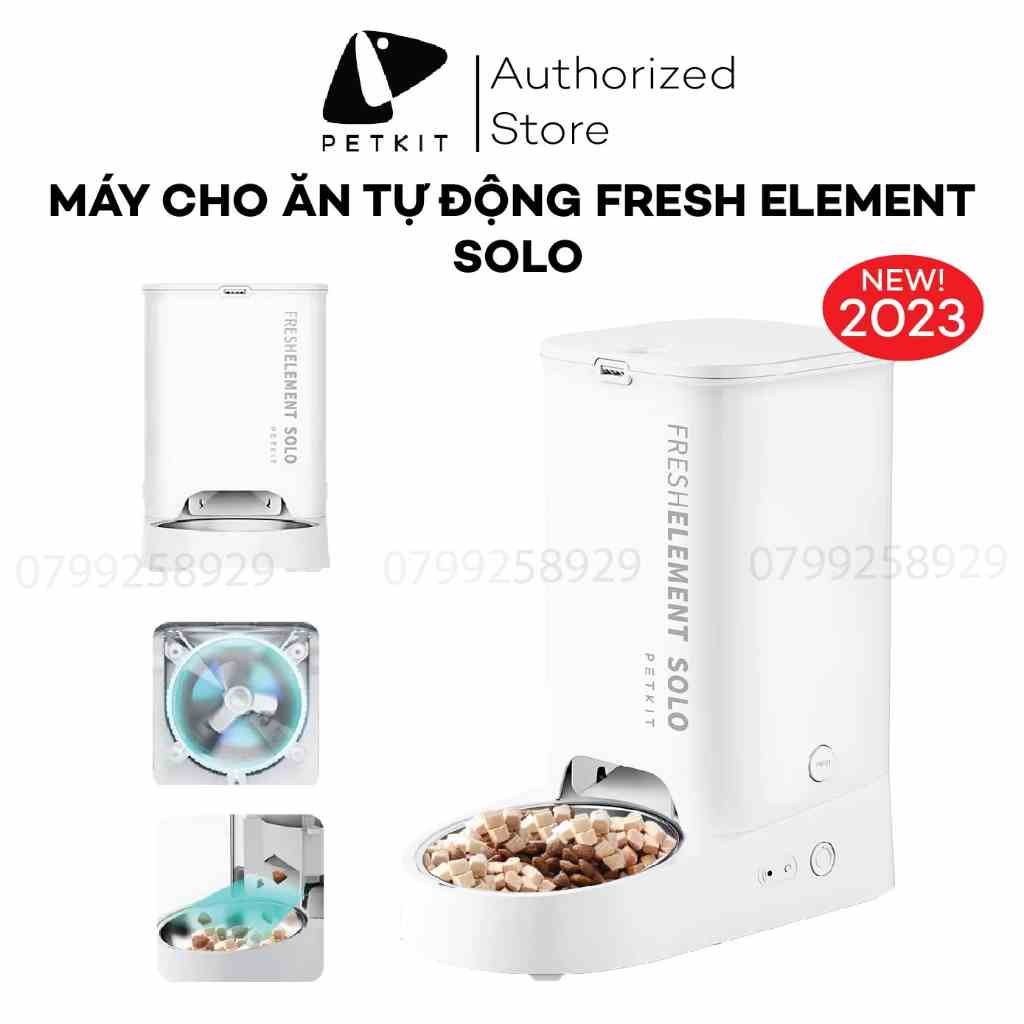 [Mã BMLTB200 giảm đến 100K đơn 499K] Máy cho thú cưng ăn tự động Petkit Fresh Element Solo màu Trắng