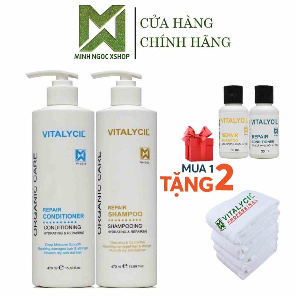 Dầu gội xả phục hồi siêu mượt hương nước hoa cho mọi loại tóc Vitalycil Repair 470ML